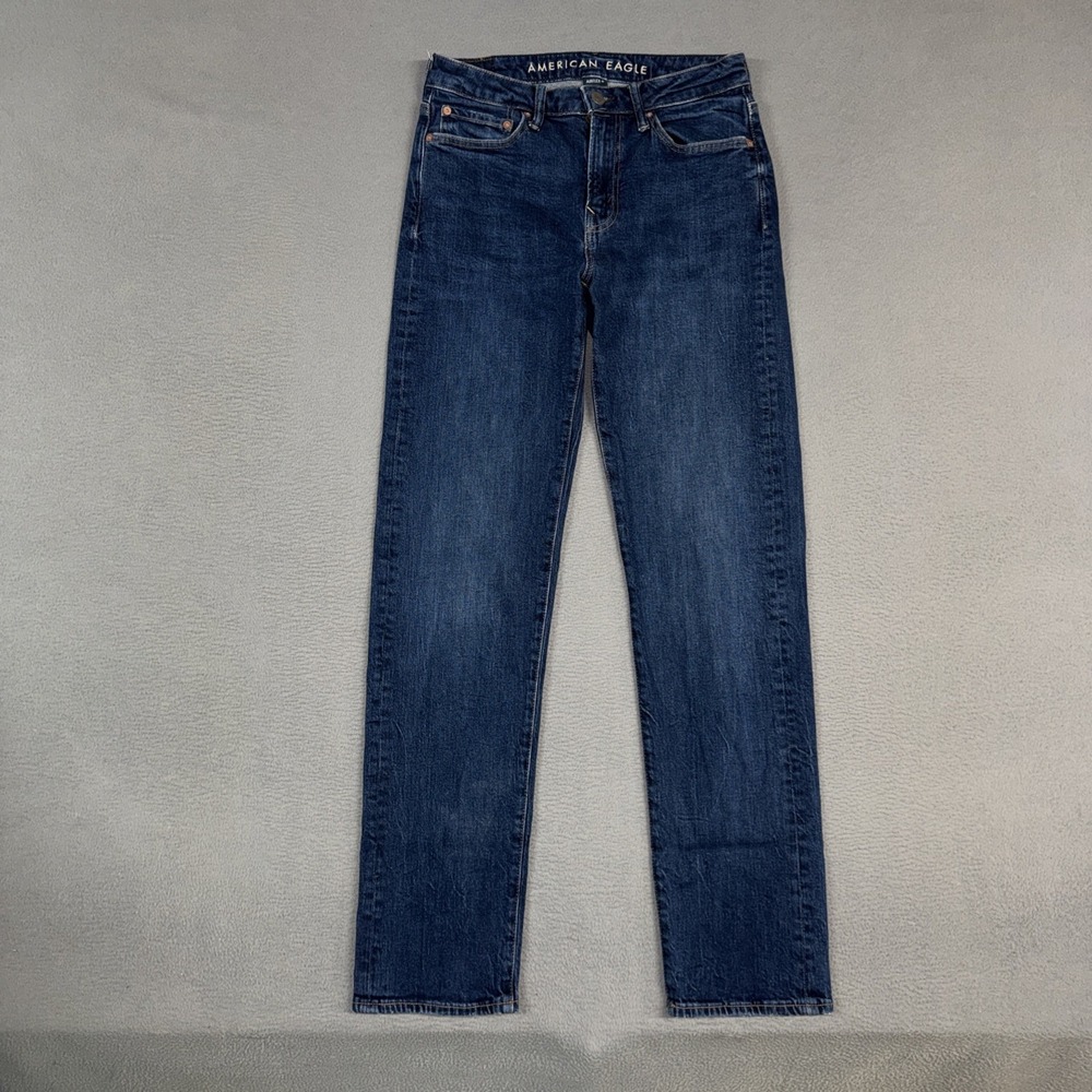 American Eagle Jeans Mens 28x34 (Fit 30x32) Blue Original Straight Stretch Denim